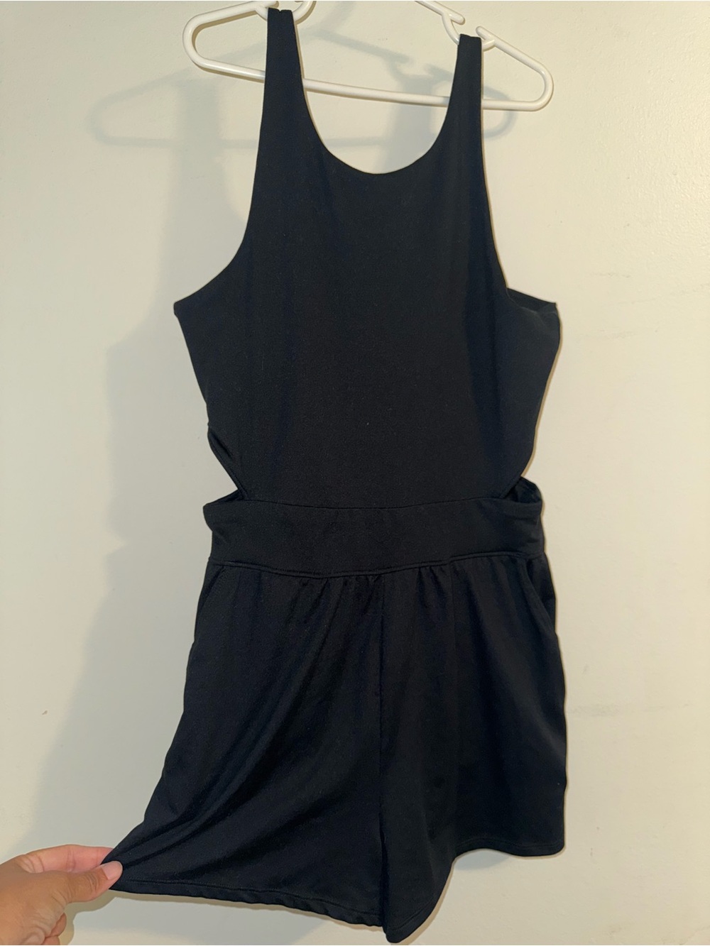 abercrombie kids Black Sleeveless One-Piece Romper